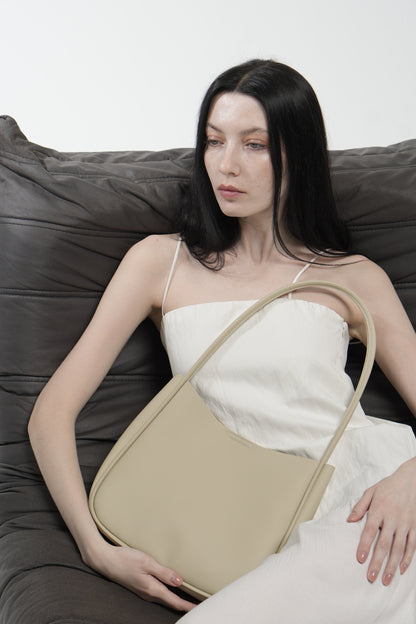 Genuine leather shopper bag