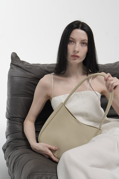 Genuine leather shopper bag