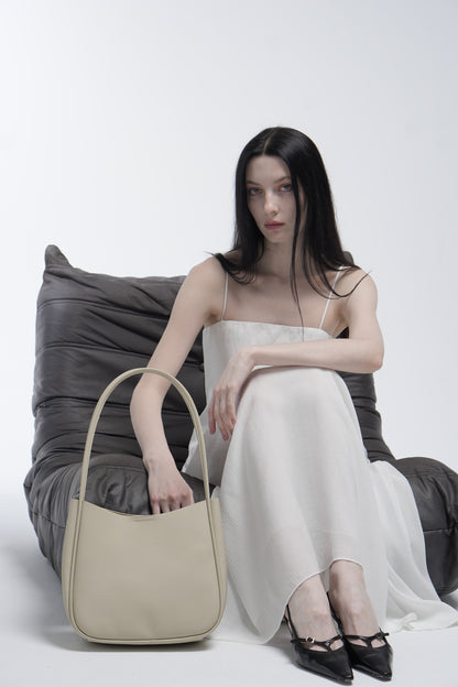 Genuine leather shopper bag