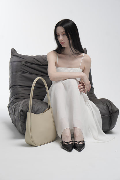 Genuine leather shopper bag