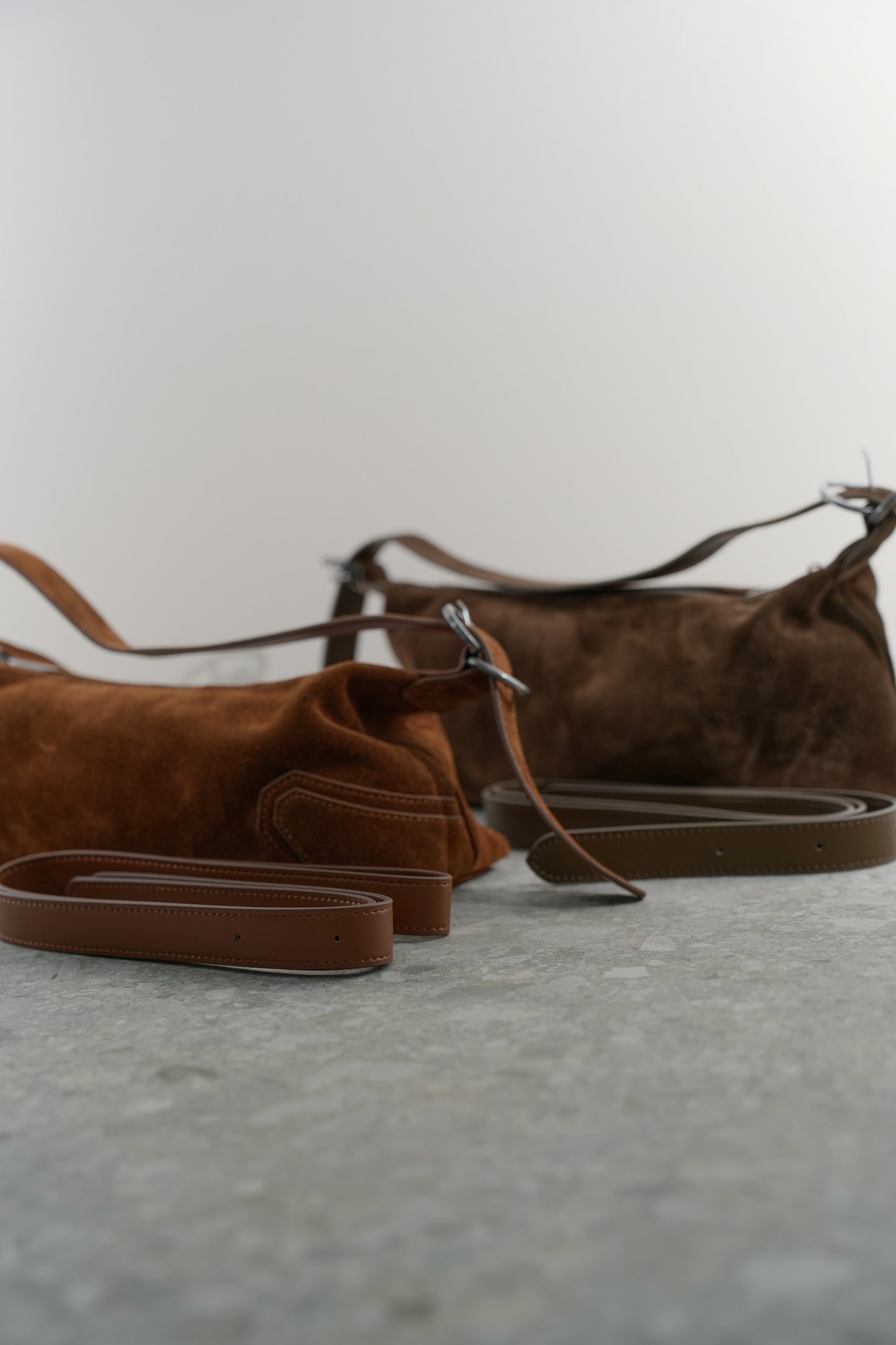 BILLIE baguette bag made of genuine suede