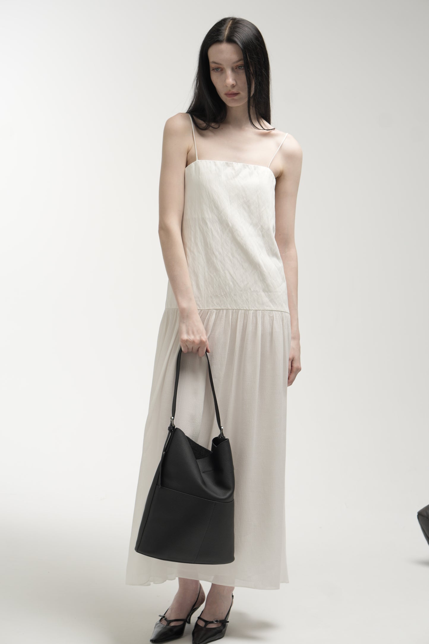 Genuine leather shopper bag