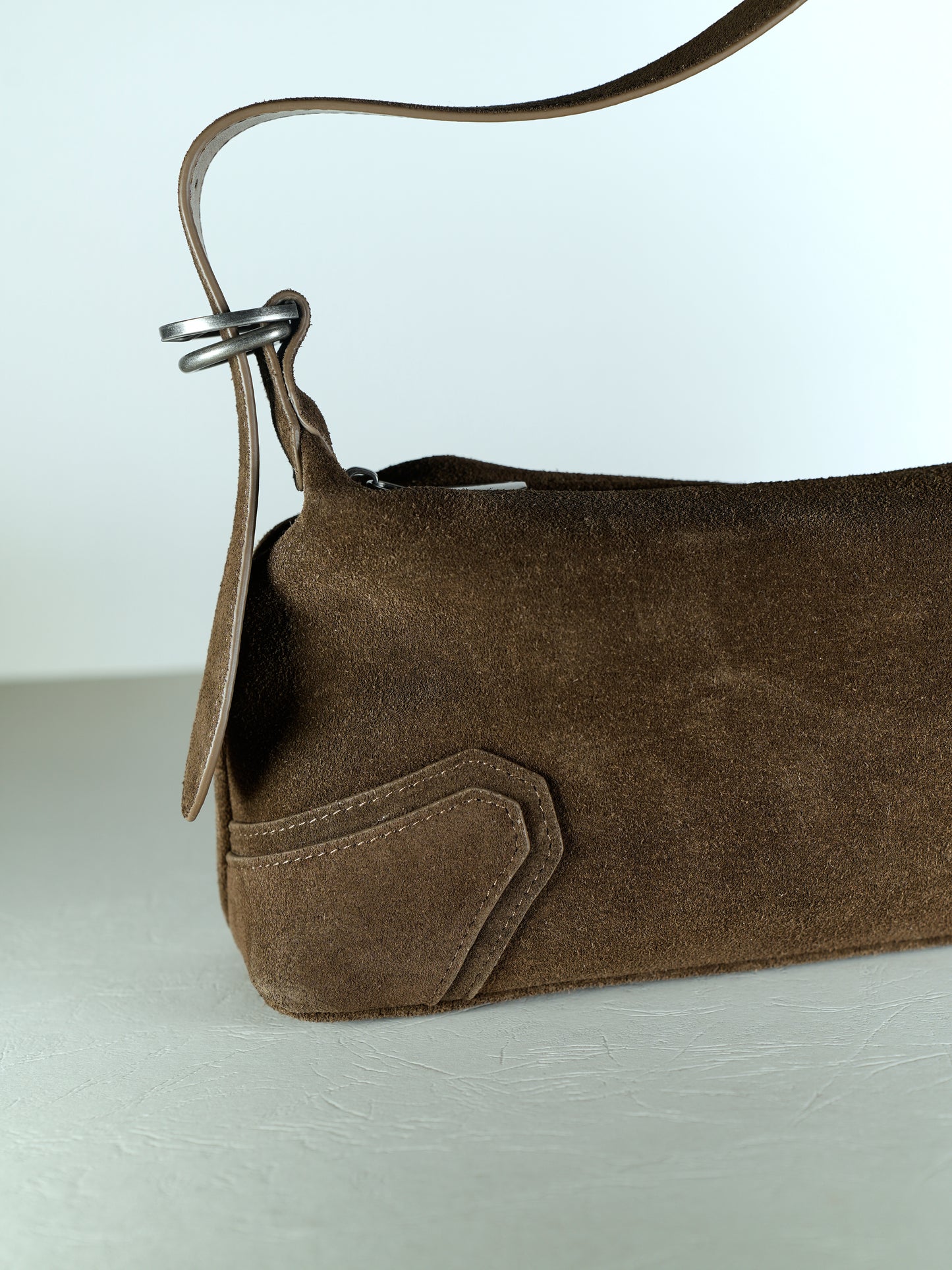 BILLIE baguette bag made of genuine suede