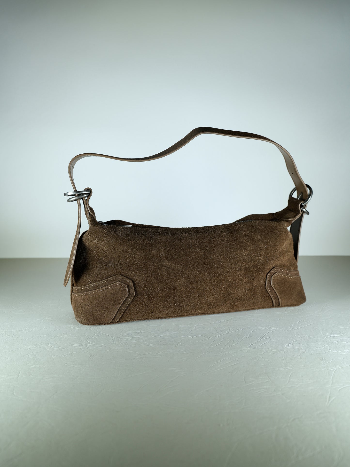 BILLIE baguette bag made of genuine suede