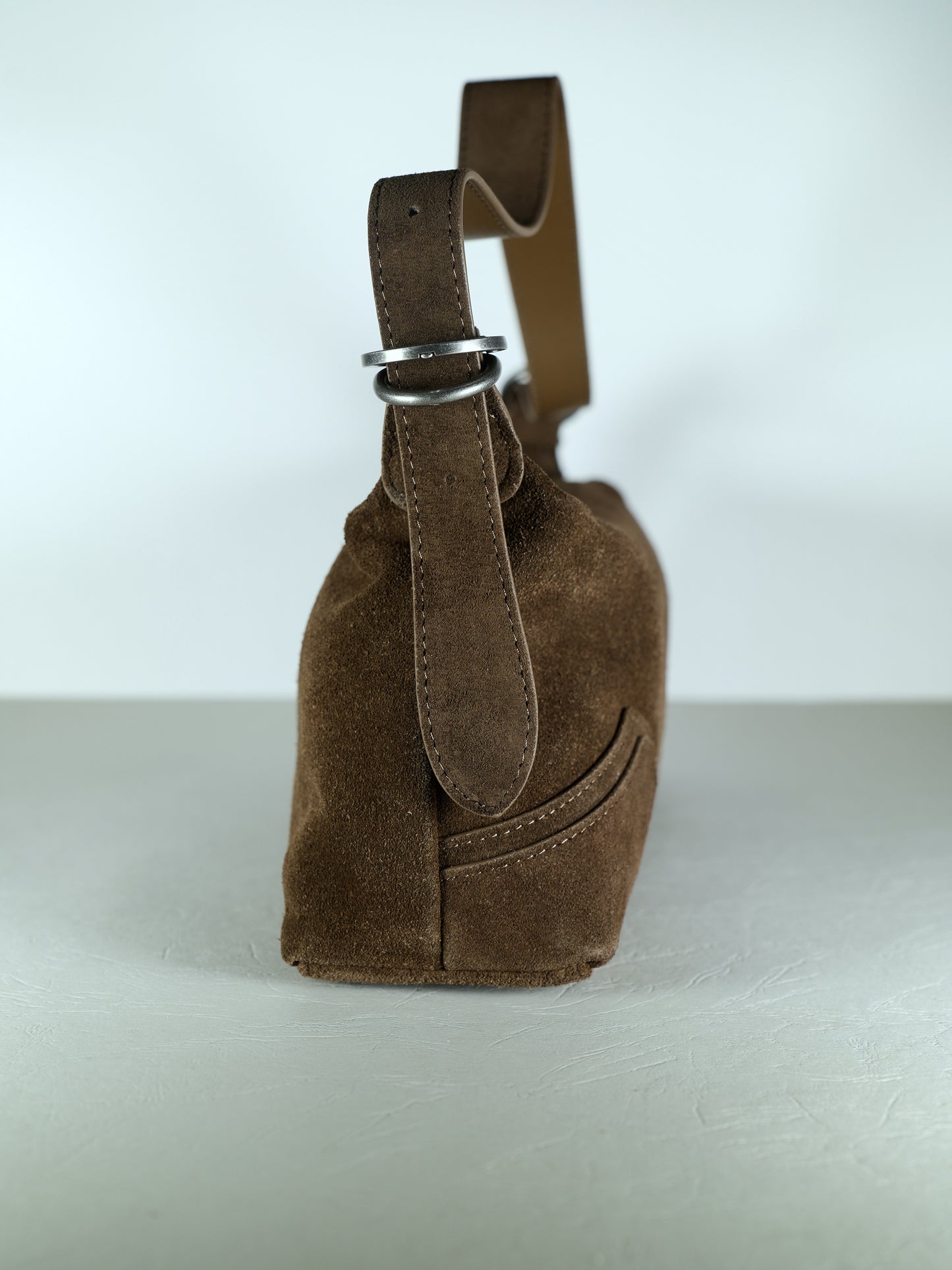 BILLIE baguette bag made of genuine suede