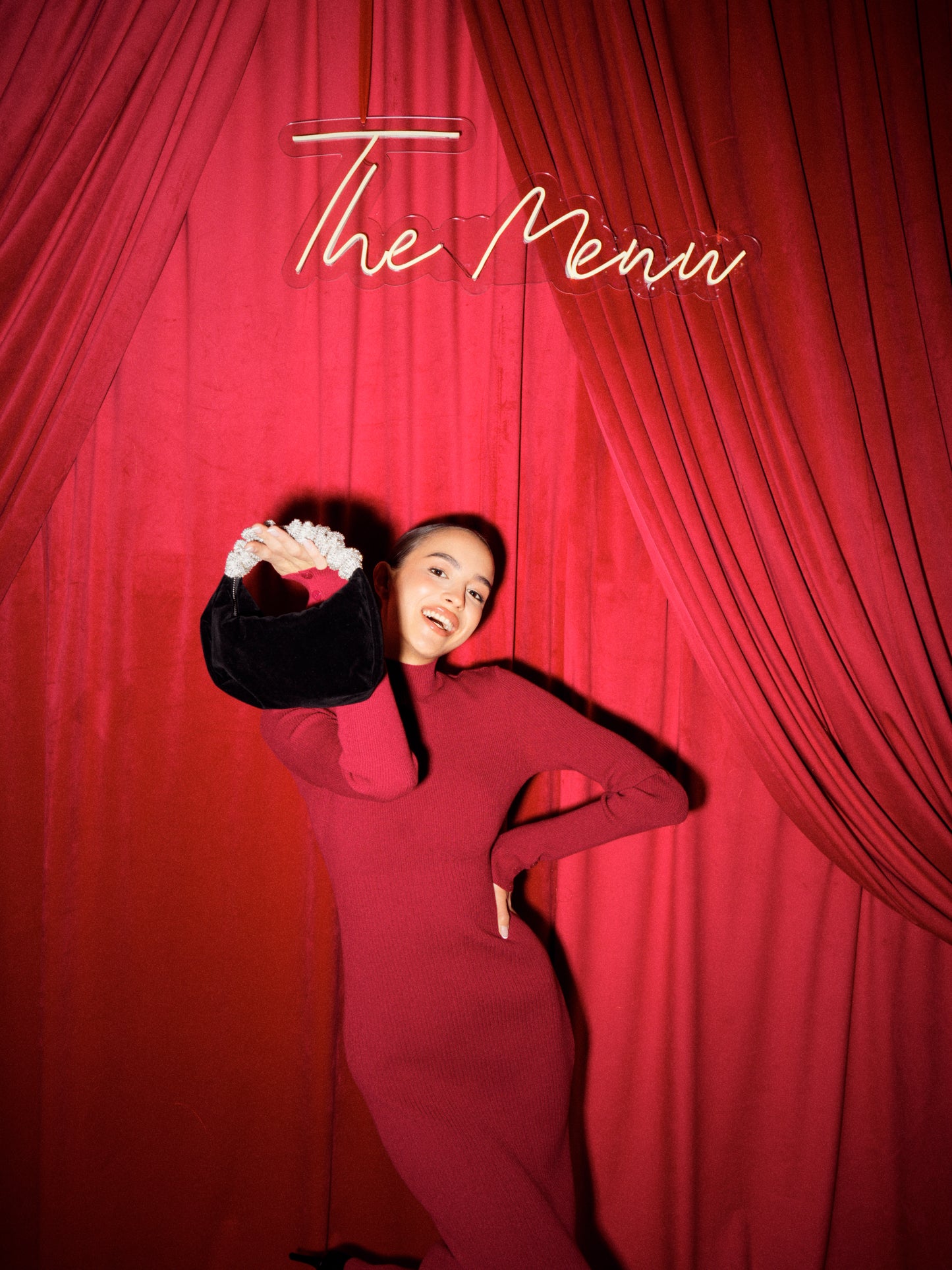 Mini bag TRUFF made of genuine velour