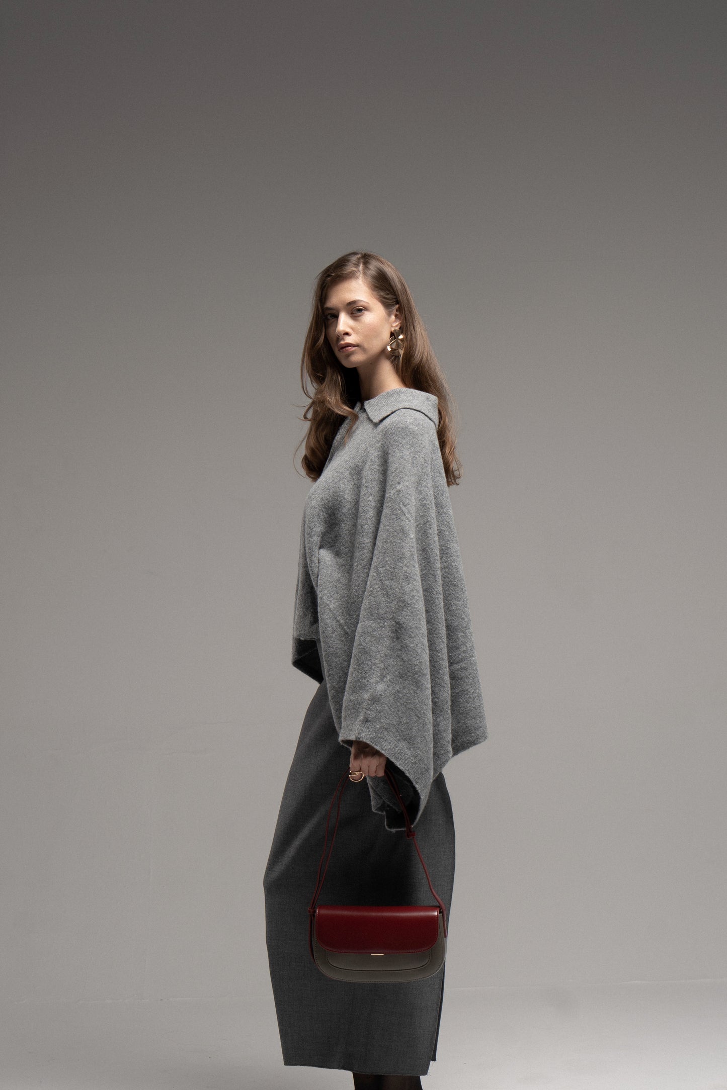 Genuine leather shoulder bag