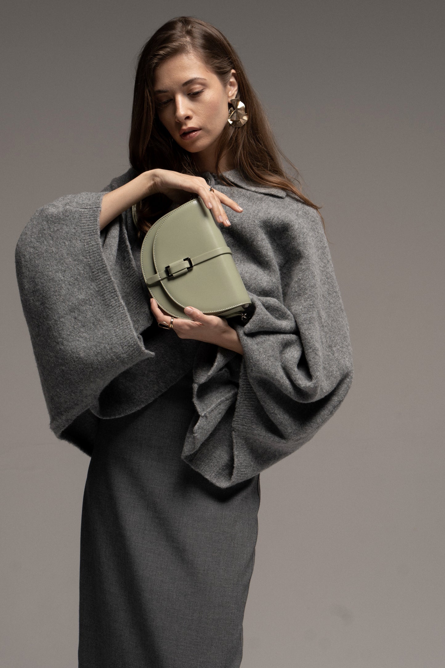 Genuine leather crossbody bag