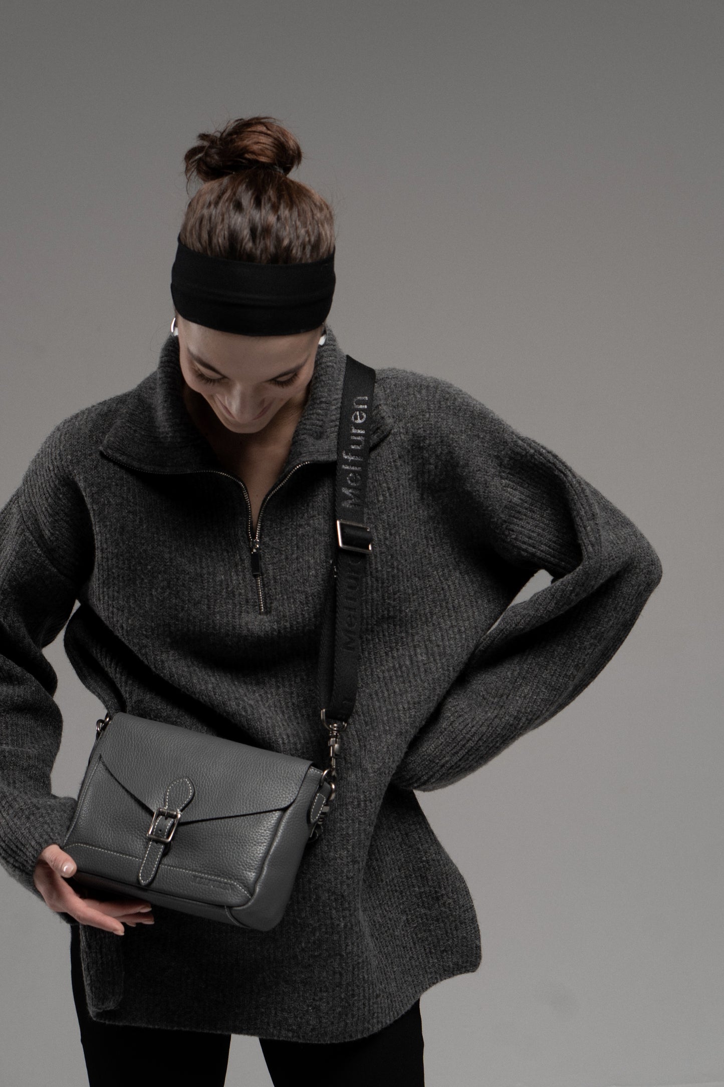 Genuine leather crossbody bag