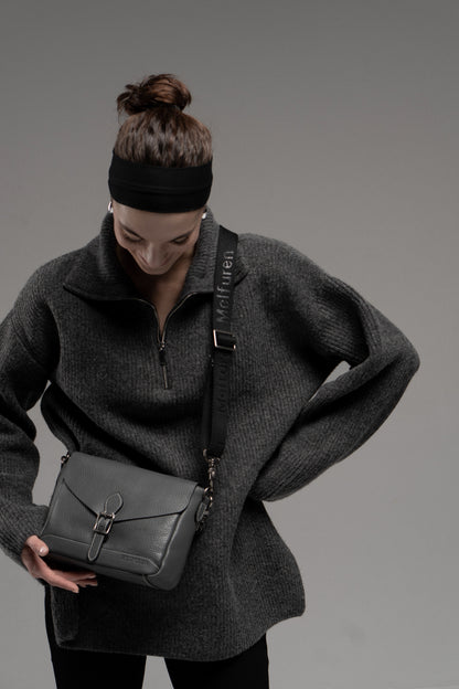 Genuine leather crossbody bag