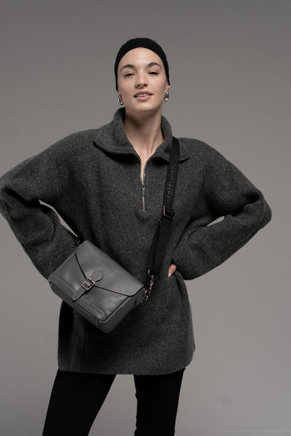 Genuine leather crossbody bag