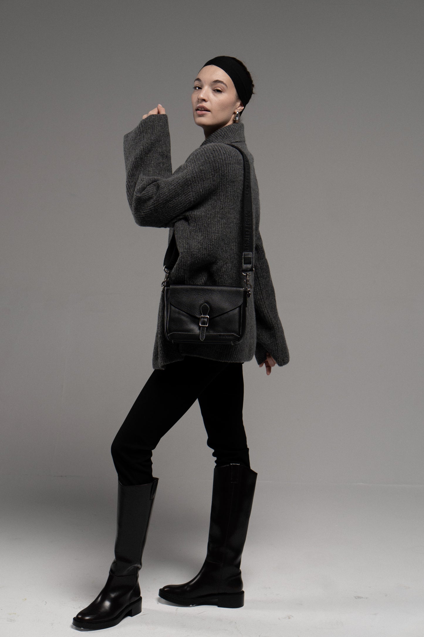 Genuine leather crossbody bag