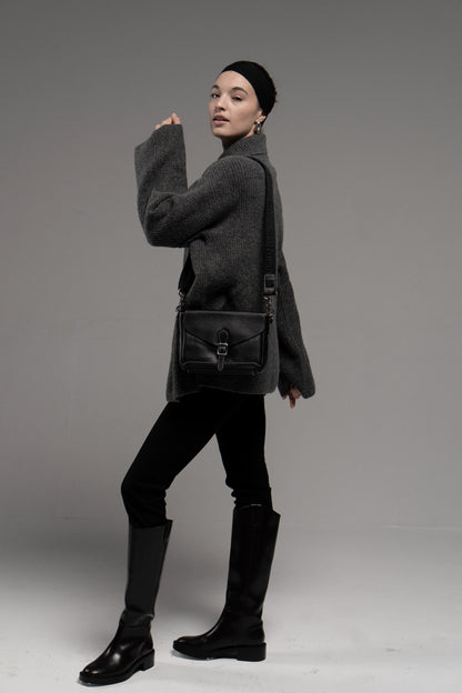 Genuine leather crossbody bag