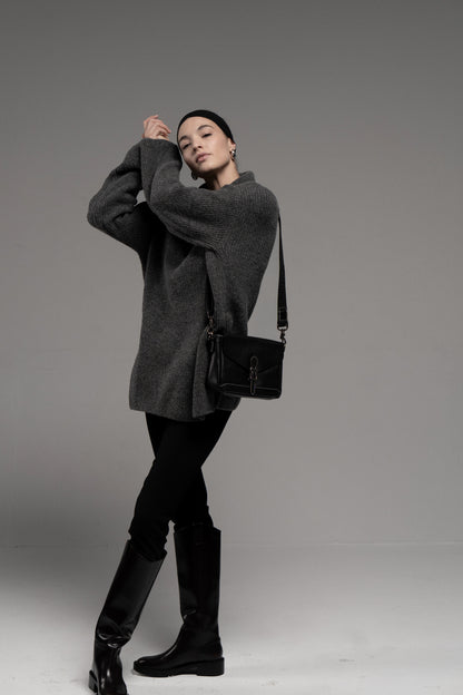 Genuine leather crossbody bag