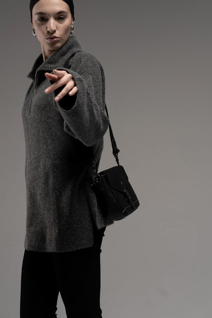 Genuine leather crossbody bag