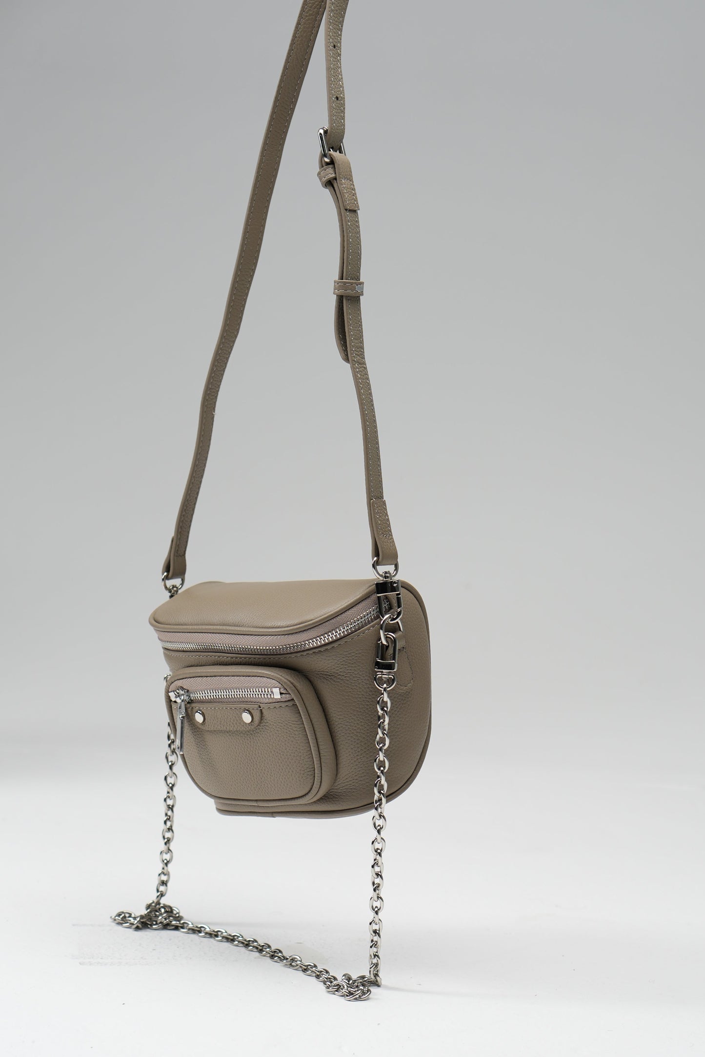 Mini bag made of genuine leather