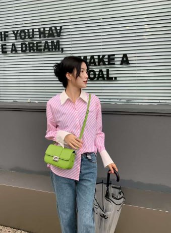 Genuine leather crossbody bag