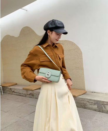 Genuine leather crossbody bag