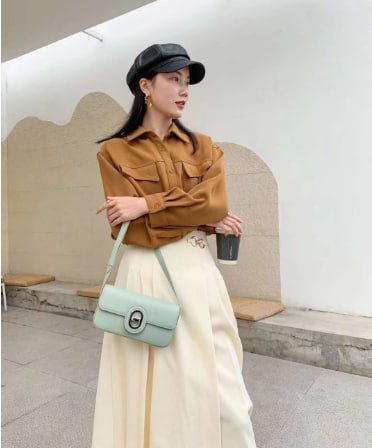Genuine leather crossbody bag