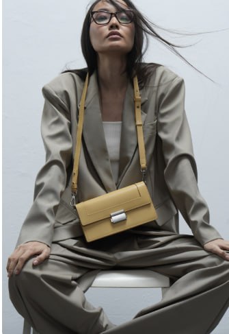 Genuine leather crossbody bag