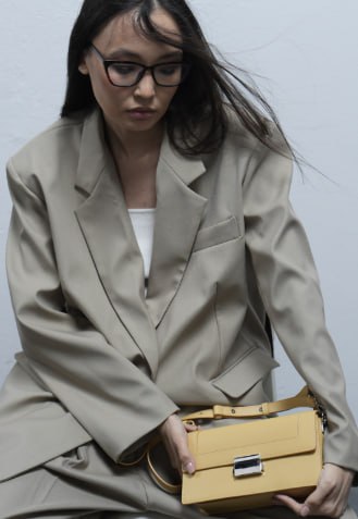 Genuine leather crossbody bag