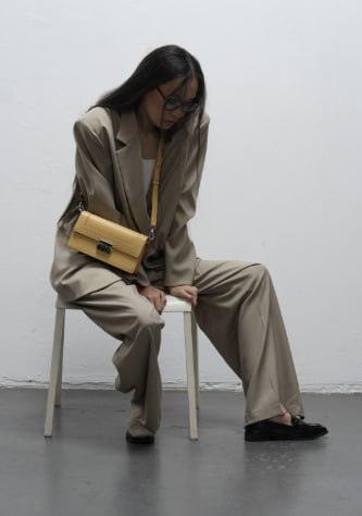 Genuine leather crossbody bag