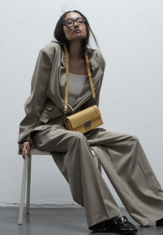 Genuine leather crossbody bag