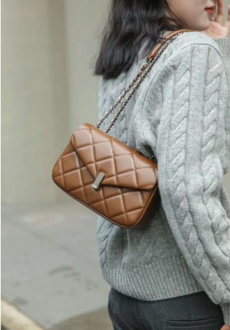 Genuine leather crossbody bag