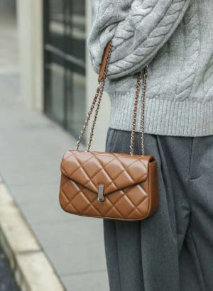 Genuine leather crossbody bag