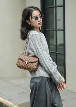 Genuine leather crossbody bag