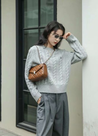 Genuine leather crossbody bag