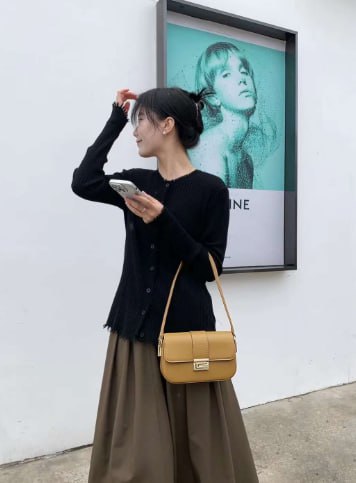 Genuine leather crossbody bag