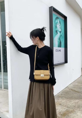 Genuine leather crossbody bag