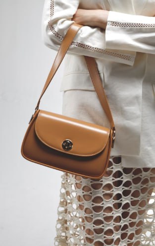 Genuine leather crossbody bag