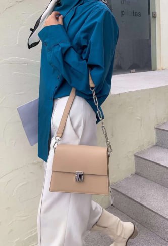 Genuine leather crossbody bag