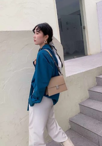 Genuine leather crossbody bag