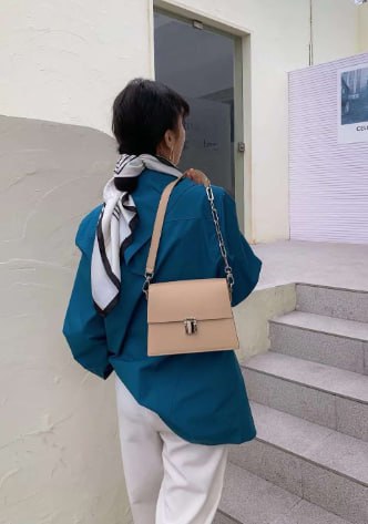 Genuine leather crossbody bag