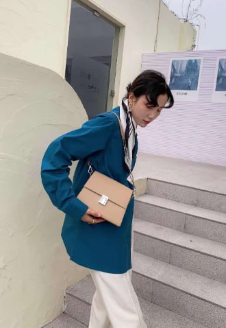 Genuine leather crossbody bag