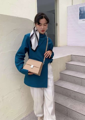 Genuine leather crossbody bag